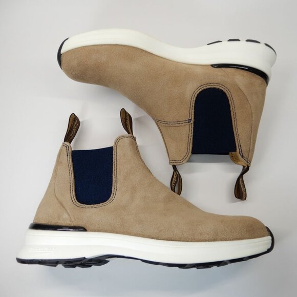 Blundstone 2146 Sneaker Chelsea Ankle Boots US 8 Suede Sand Beige Navy Comfy NEW - Picture 8 of 13